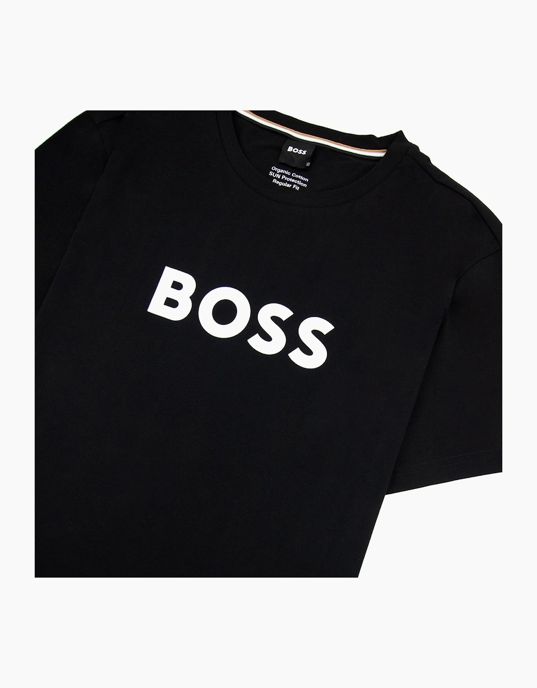Hugo Boss Organic-cotton T-shirt With Contrast Logo Black 001