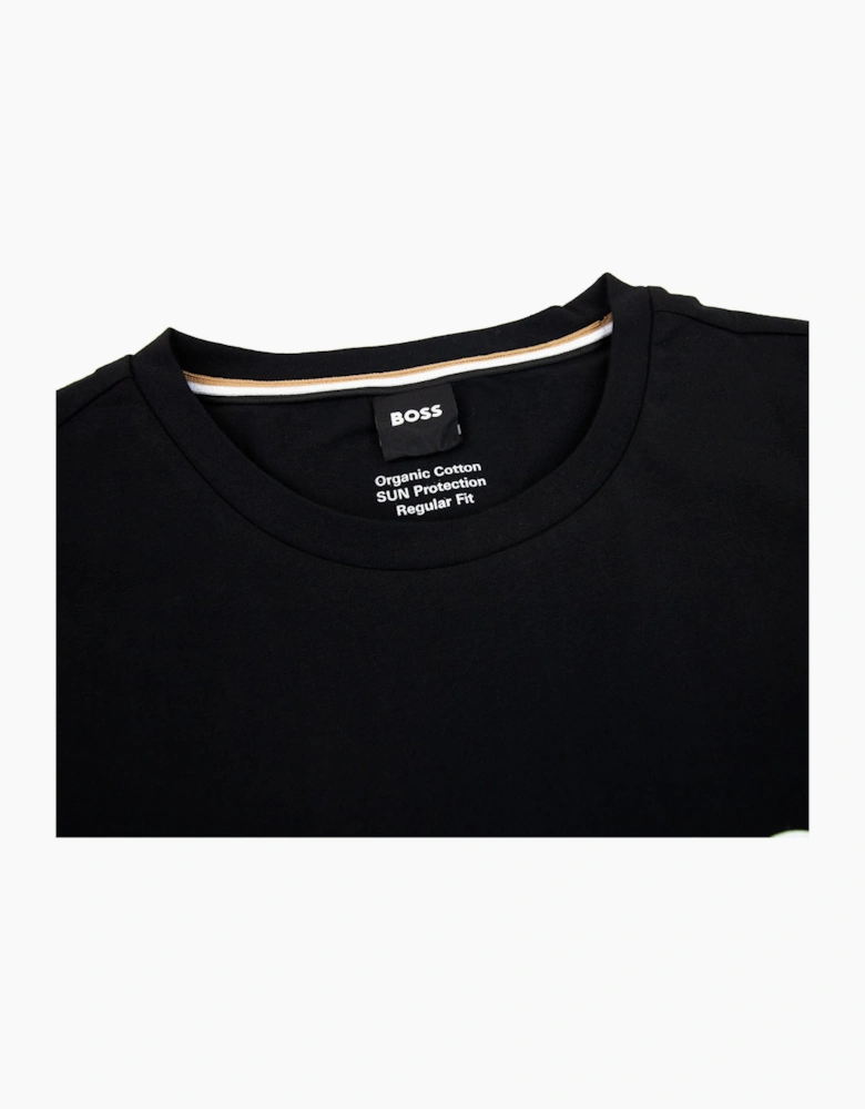 Hugo Boss Organic-cotton T-shirt With Contrast Logo Black 001