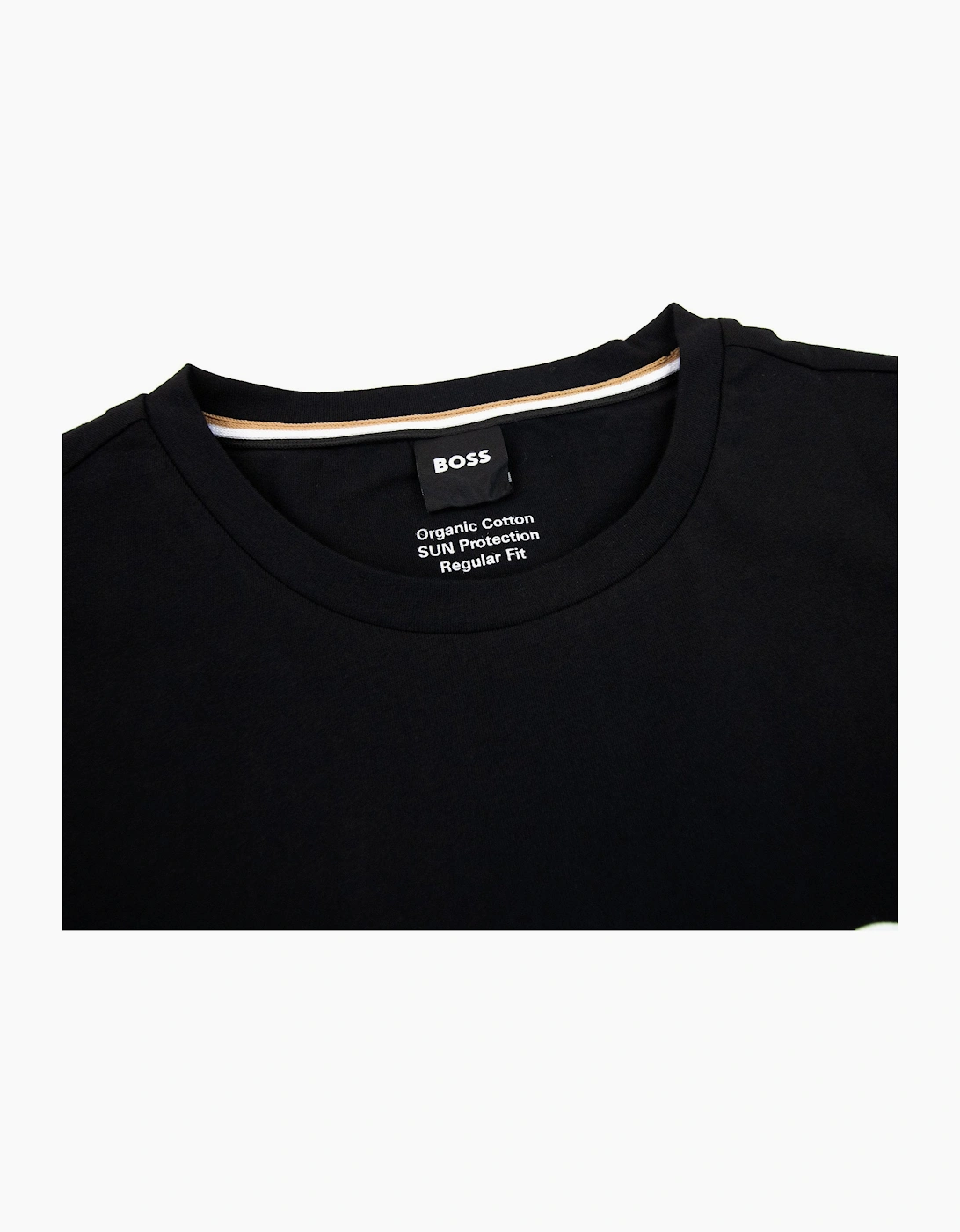 Hugo Boss Organic-cotton T-shirt With Contrast Logo Black 001