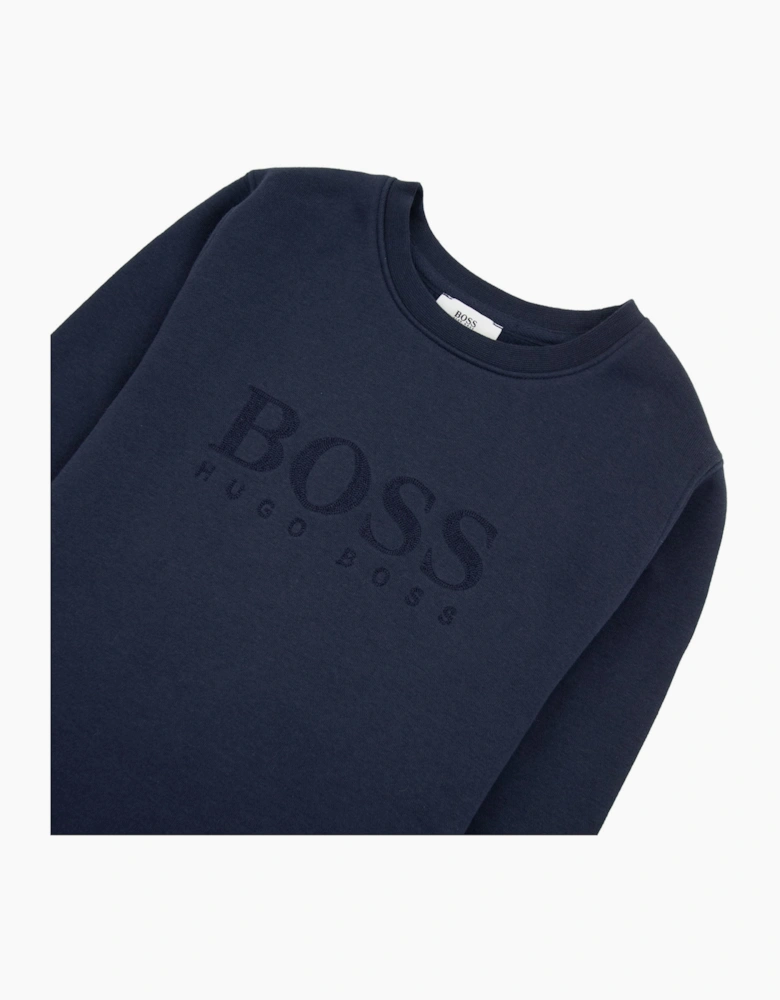 Hugo Boss Kids Boss Logo Sweat Navy