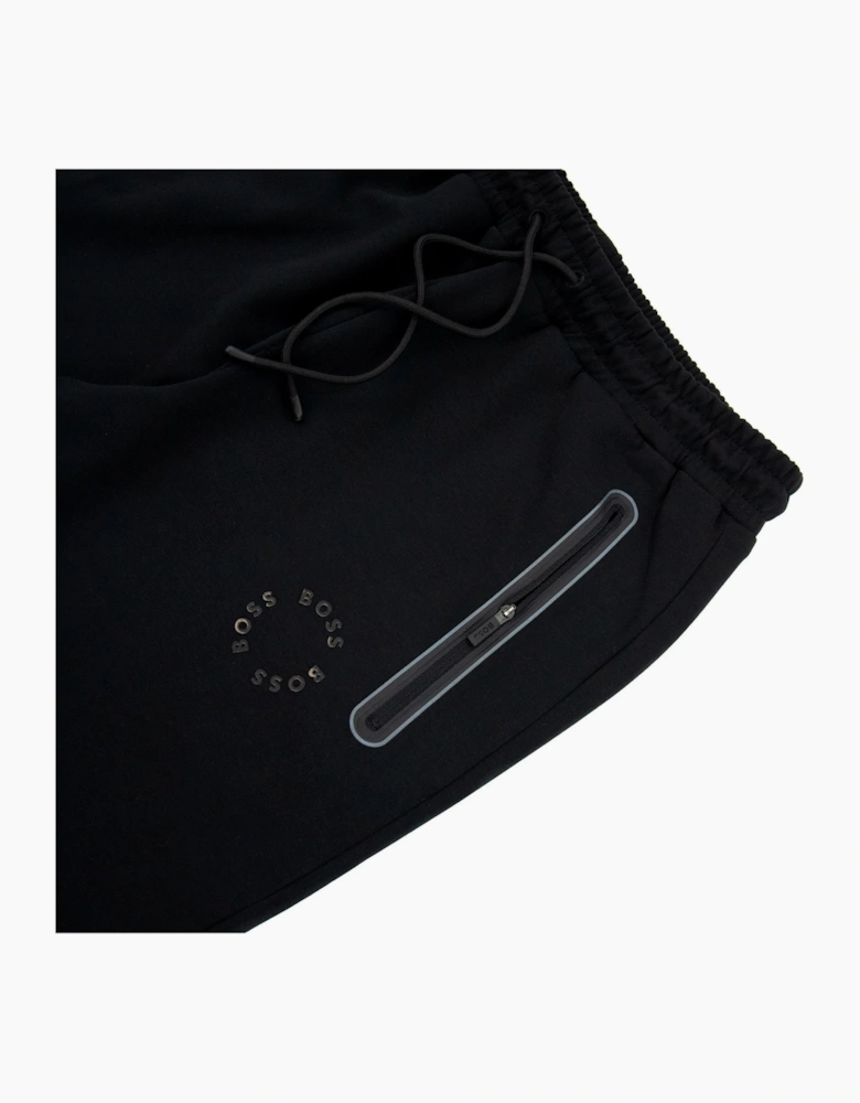 Hugo Boss Hadiko 2 Cotton-blend Tracksuit Bottoms With Raise Black 001