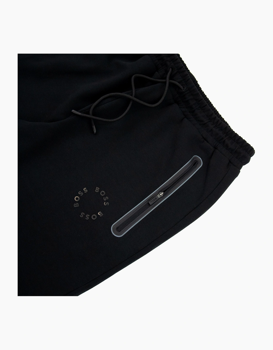 Hugo Boss Hadiko 2 Cotton-blend Tracksuit Bottoms With Raise Black 001