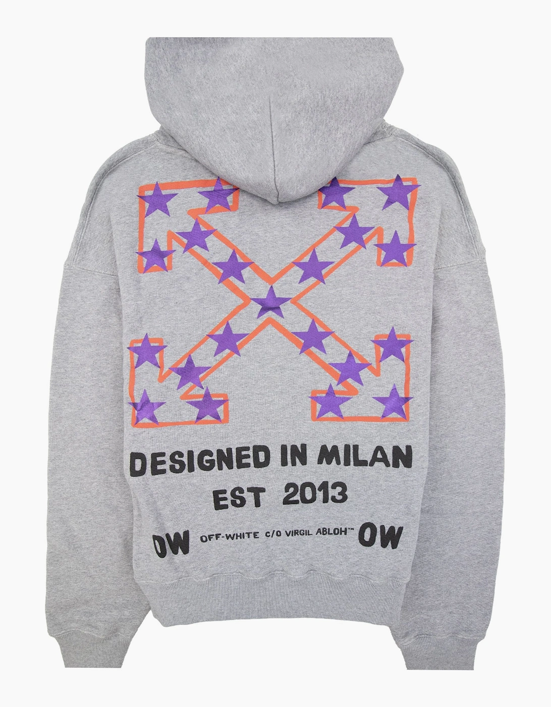 Off White Star Arrow Skate Hoodie Grey Melange