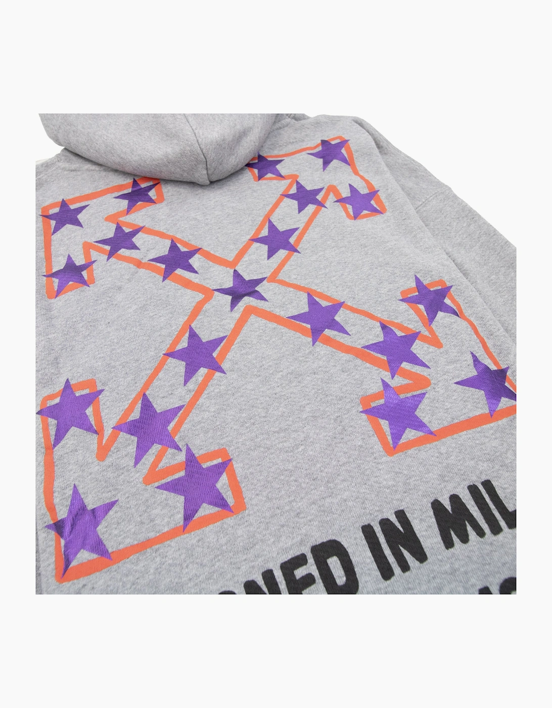 Off White Star Arrow Skate Hoodie Grey Melange