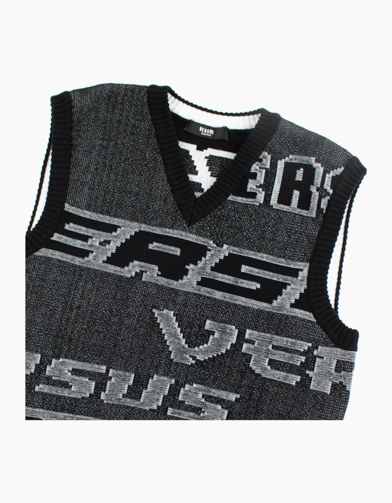 Versace Versus Knitted Vest Top Black