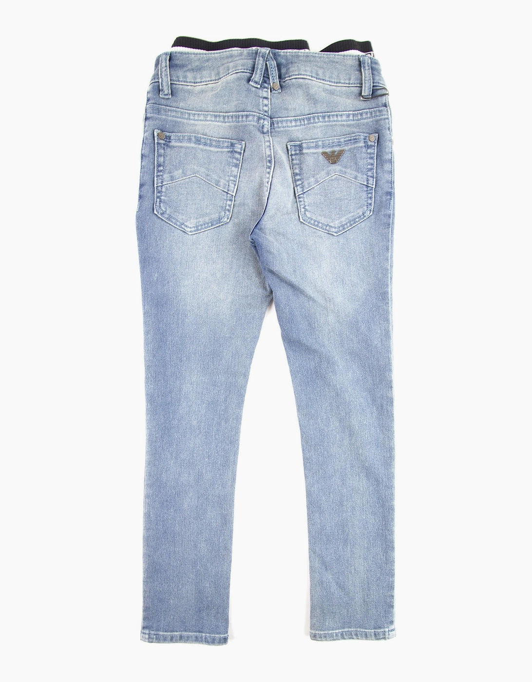Emporio Armani Jnr J17 Logo Insert Jeans 0942 Mid Blue