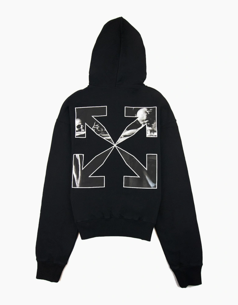 Off White Caravage Arrow Over Hoodied Sweatshirt Black/white