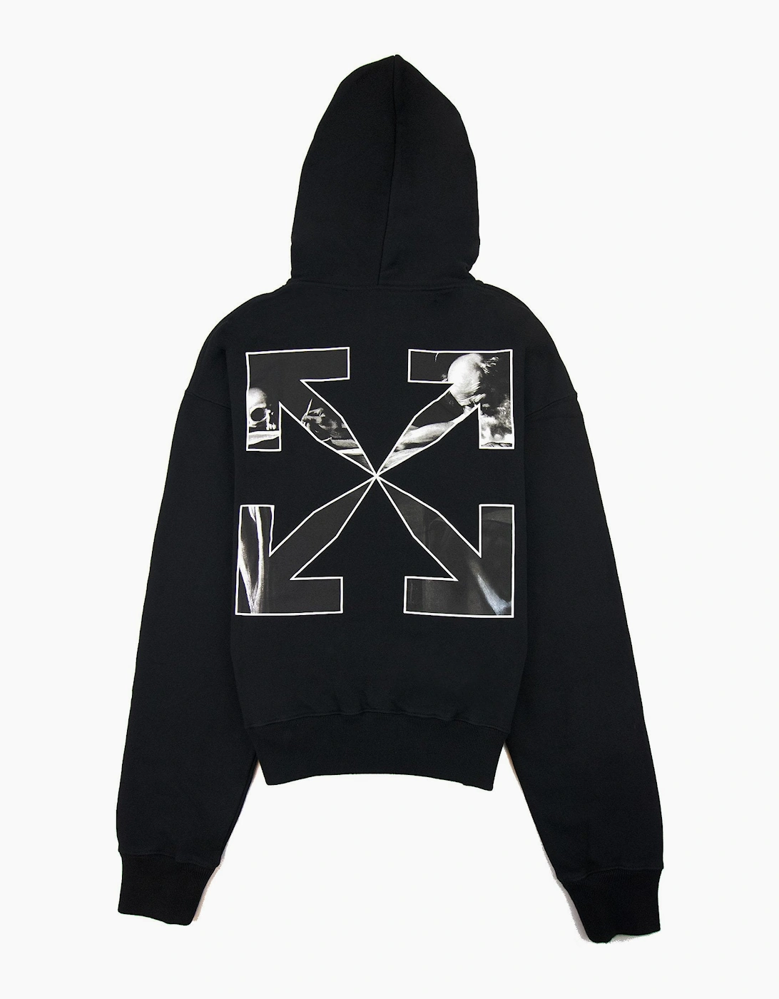Off White Caravage Arrow Over Hoodied Sweatshirt Black/white