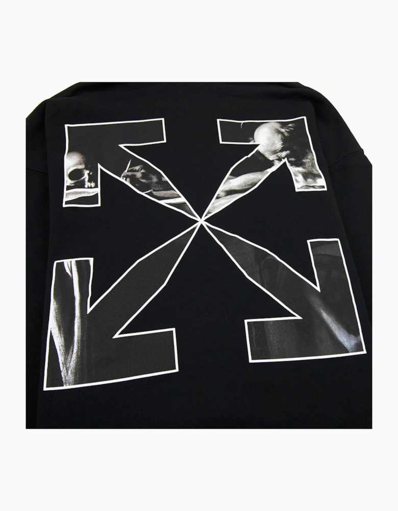 Off White Caravage Arrow Over Hoodied Sweatshirt Black/white