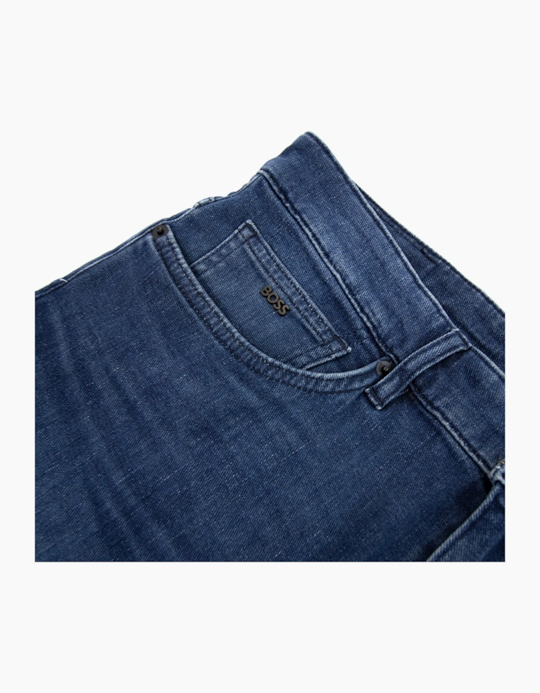 Hugo Boss Slim-fit Jeans In Super-soft Blue Italian Denim