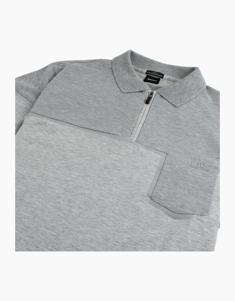 Hugo Boss Slim-fit Philix Polo Shirt In Cotton Grey