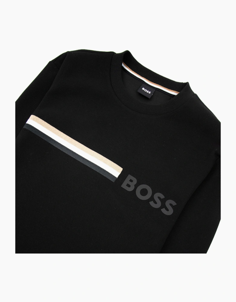 Hugo Boss Stadler 94 Textured Sweatshirt Black 001