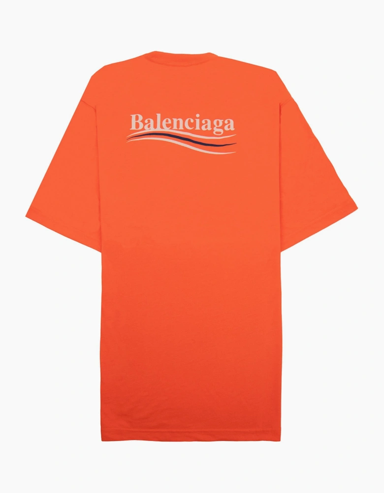 Balenciaga Political Campaign Reg Fit T-shirt Orange