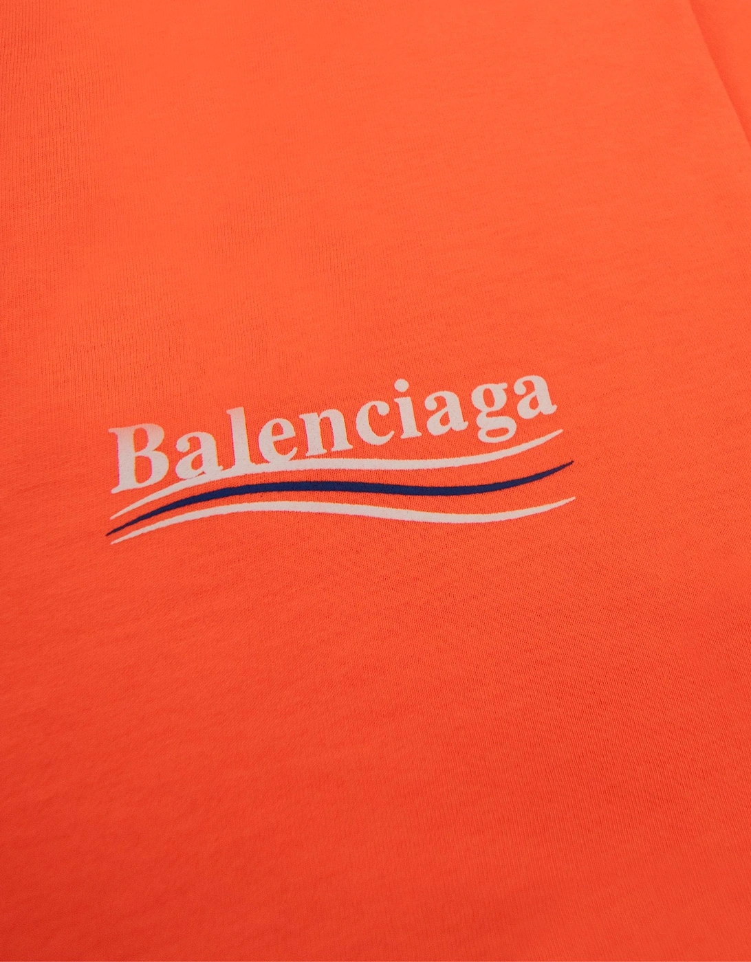 Balenciaga Political Campaign Reg Fit T-shirt Orange