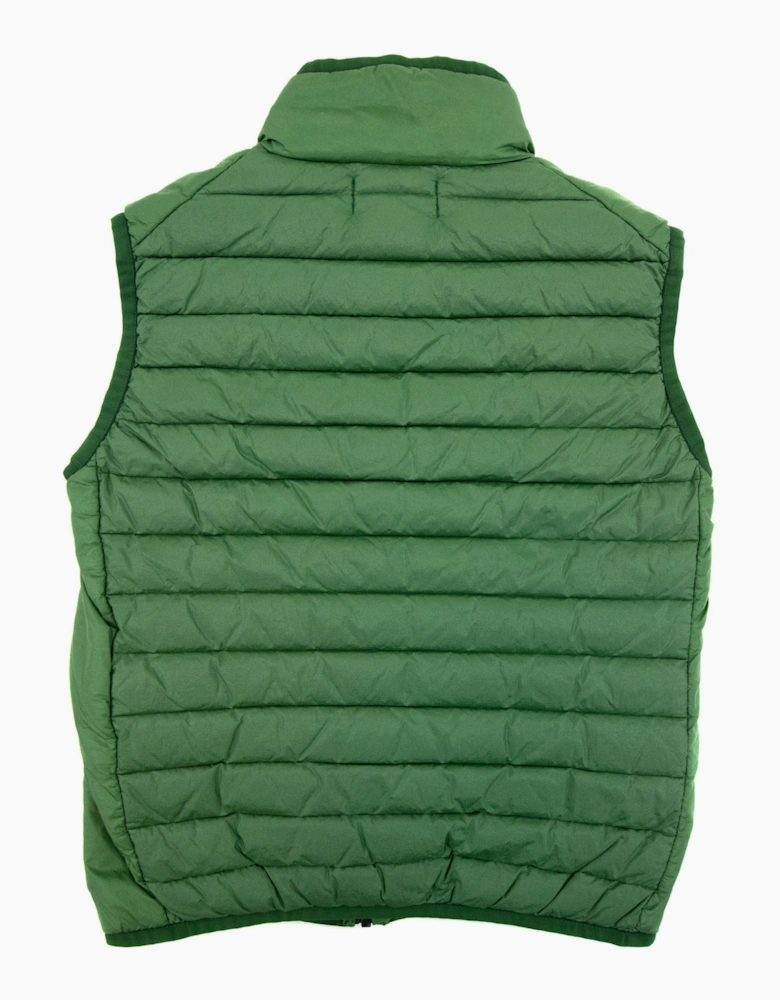 Stone Island Junior G0131 Loom Woven Nylon Gilet Bottle Green V0053