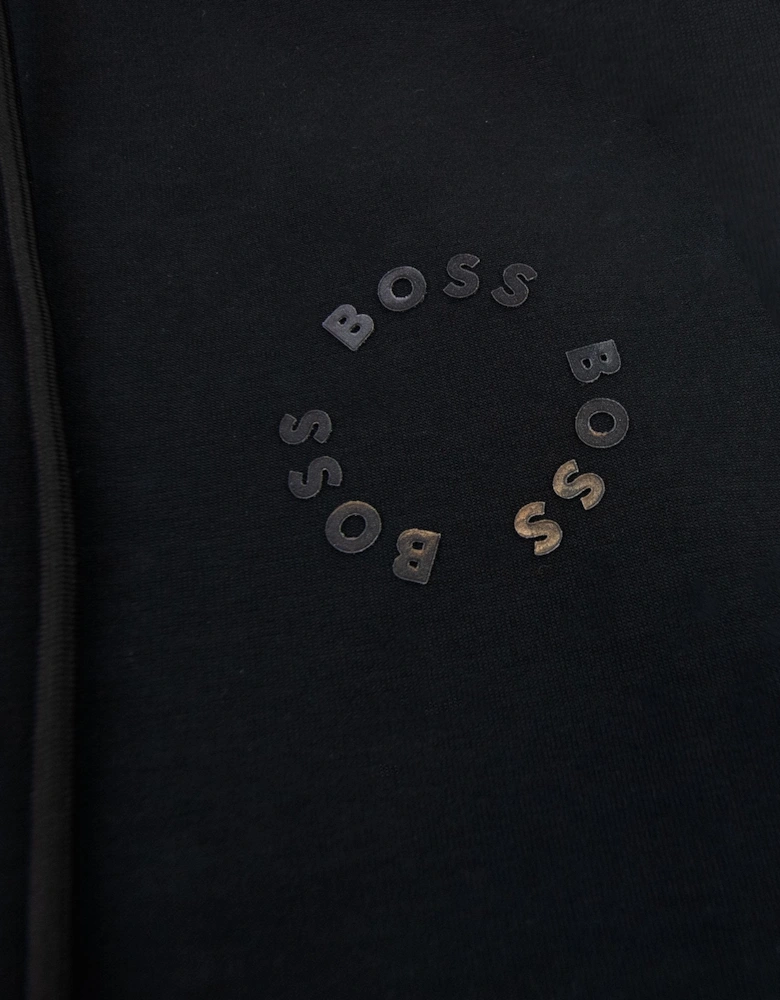Hugo Boss Saggy 2 Cotton-blend Zip-up Hoodie With Raised Log Black 001