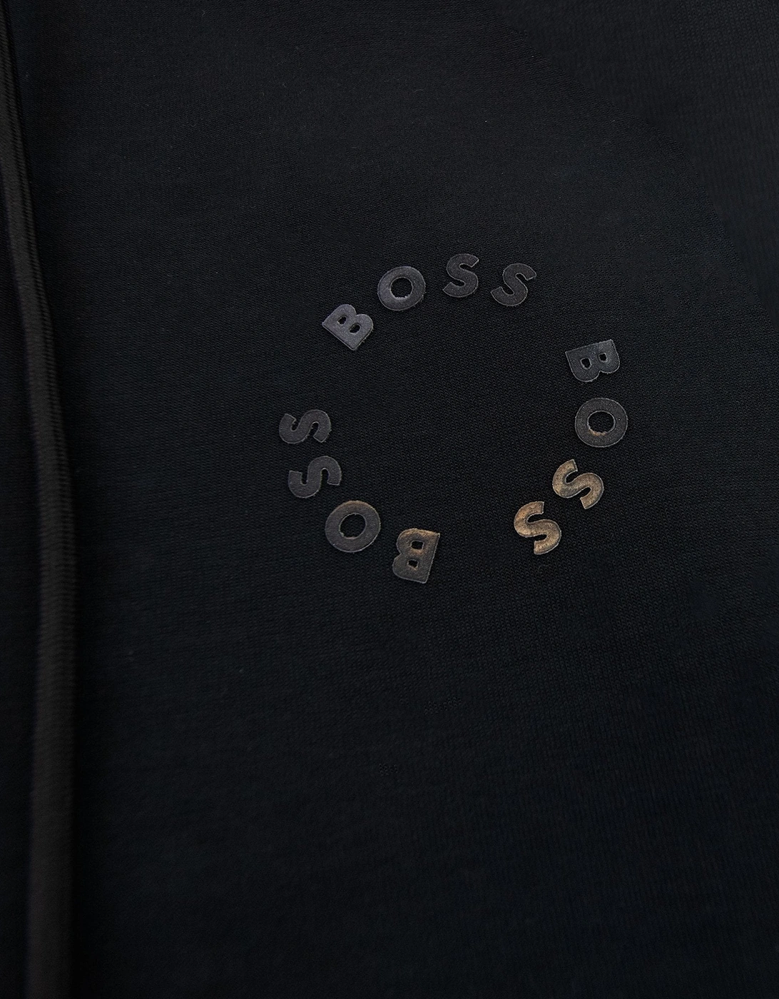 Hugo Boss Saggy 2 Cotton-blend Zip-up Hoodie With Raised Log Black 001