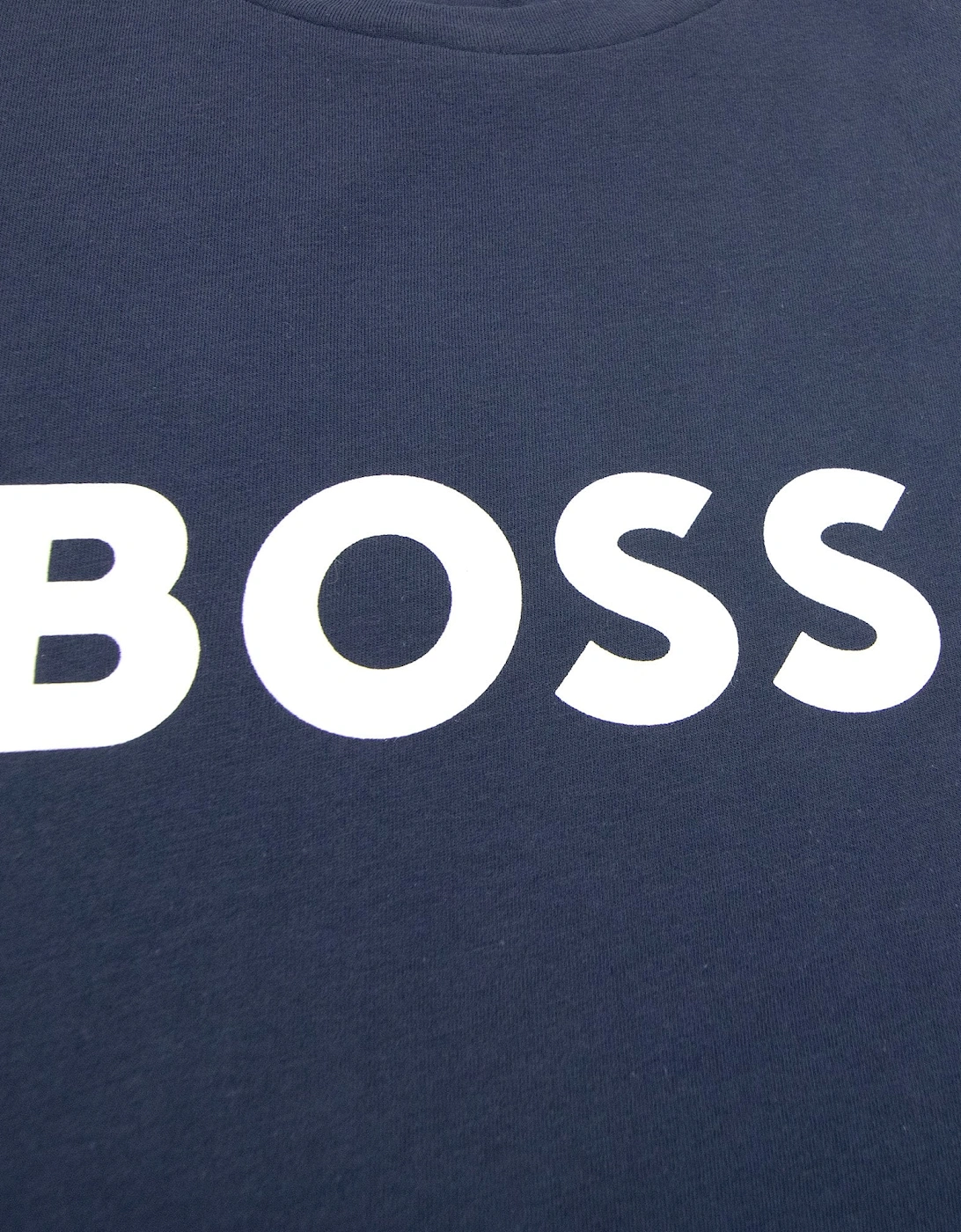 Hugo Boss Organic-cotton T-shirt With Contrast Logo Navy 413
