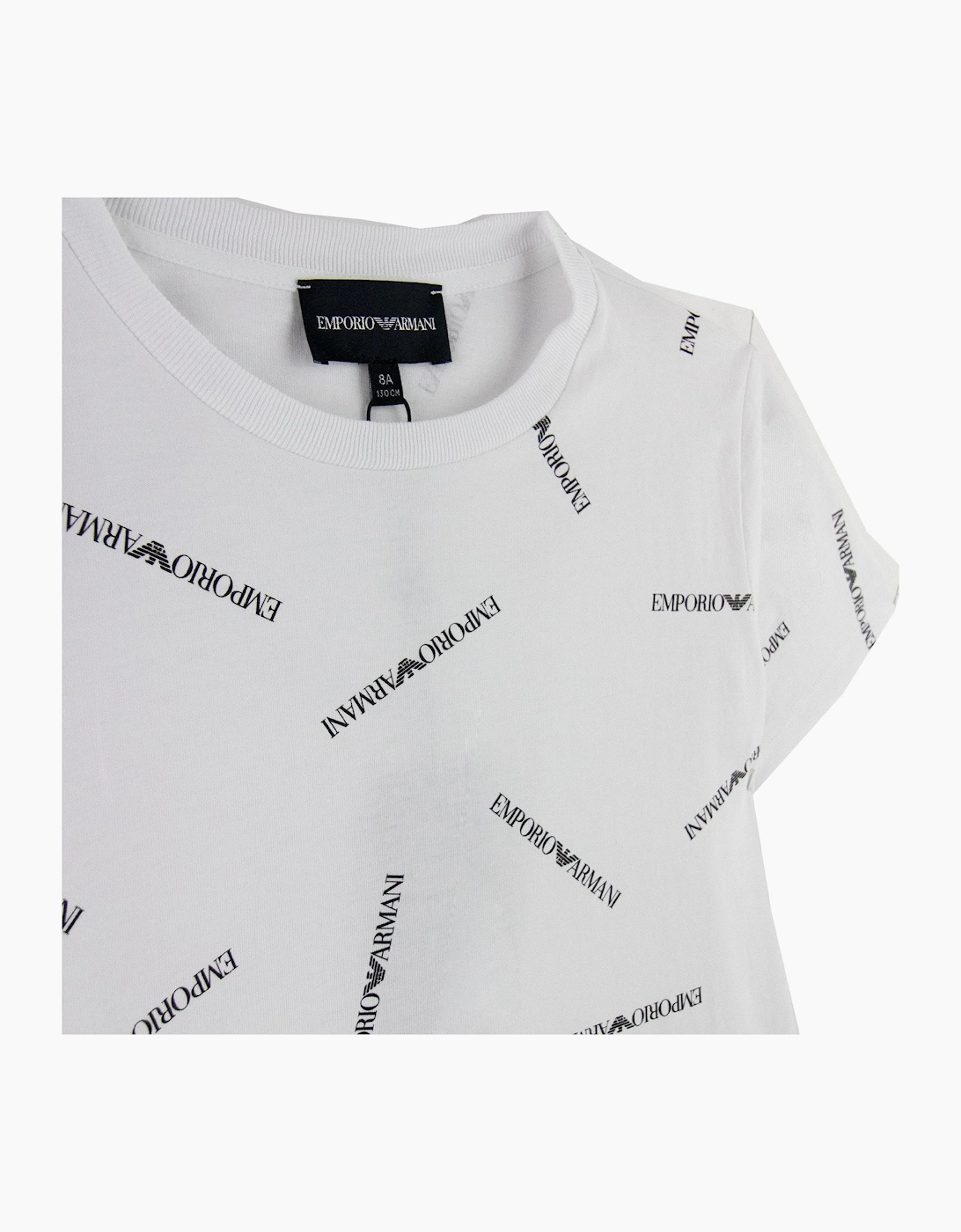 Emporio Armani Jnr All Over Print T Shirt White F112
