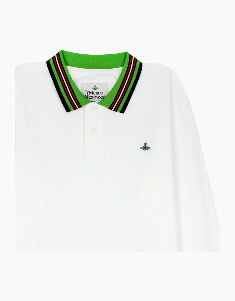 Vivienne Westwood Ls Polo Stripe Collar White