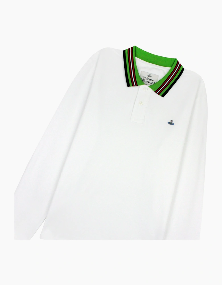 Vivienne Westwood Ls Polo Stripe Collar White