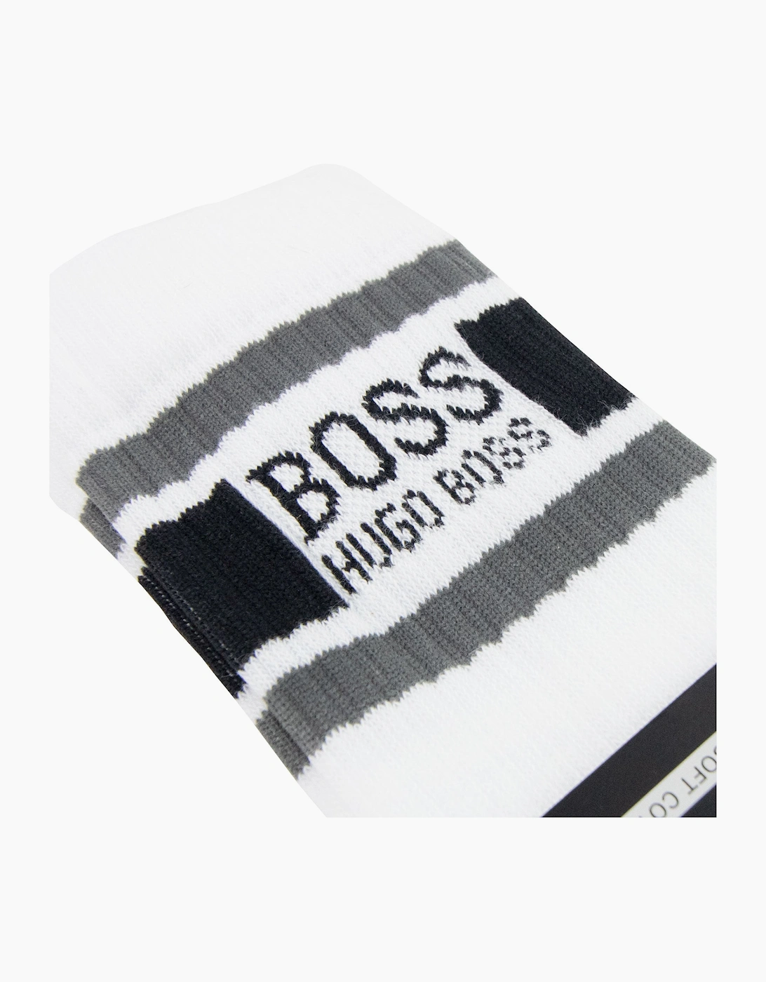 Hugo Boss Stripe Logo Socks White 100