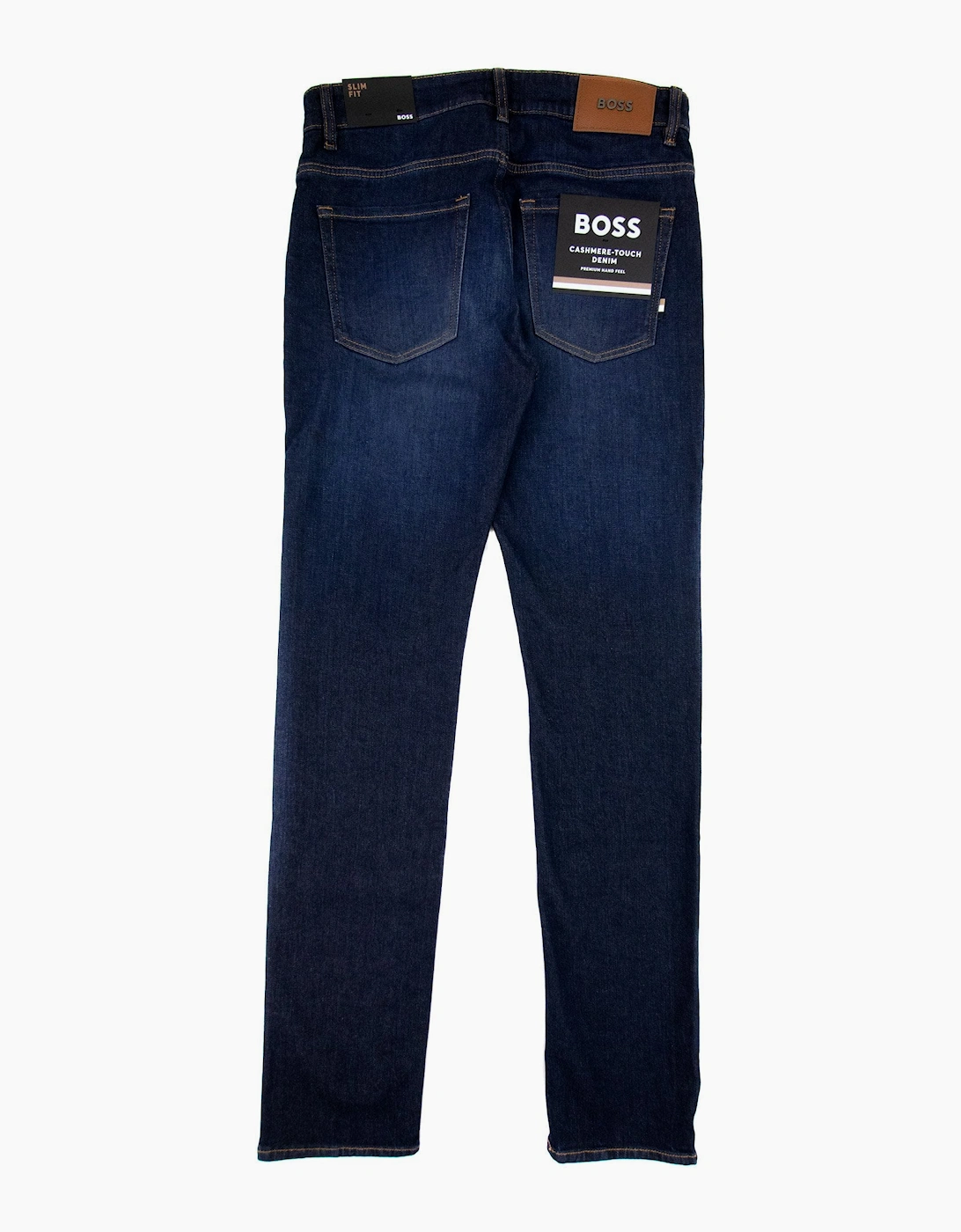 Hugo Boss Slim-fit Jeans In Super-soft Dark-blue Denim Denim