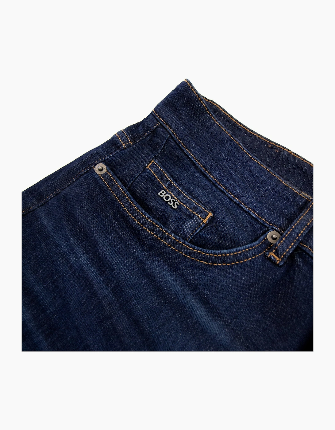 Hugo Boss Slim-fit Jeans In Super-soft Dark-blue Denim Denim
