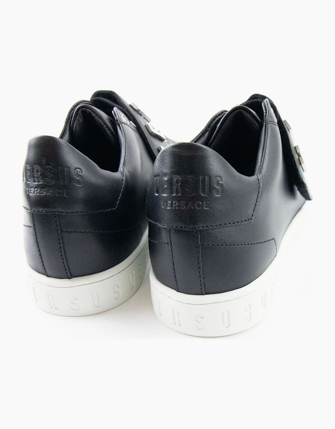 Versace Versus Metal Logo Band Low Top Sneakers Black/nickel