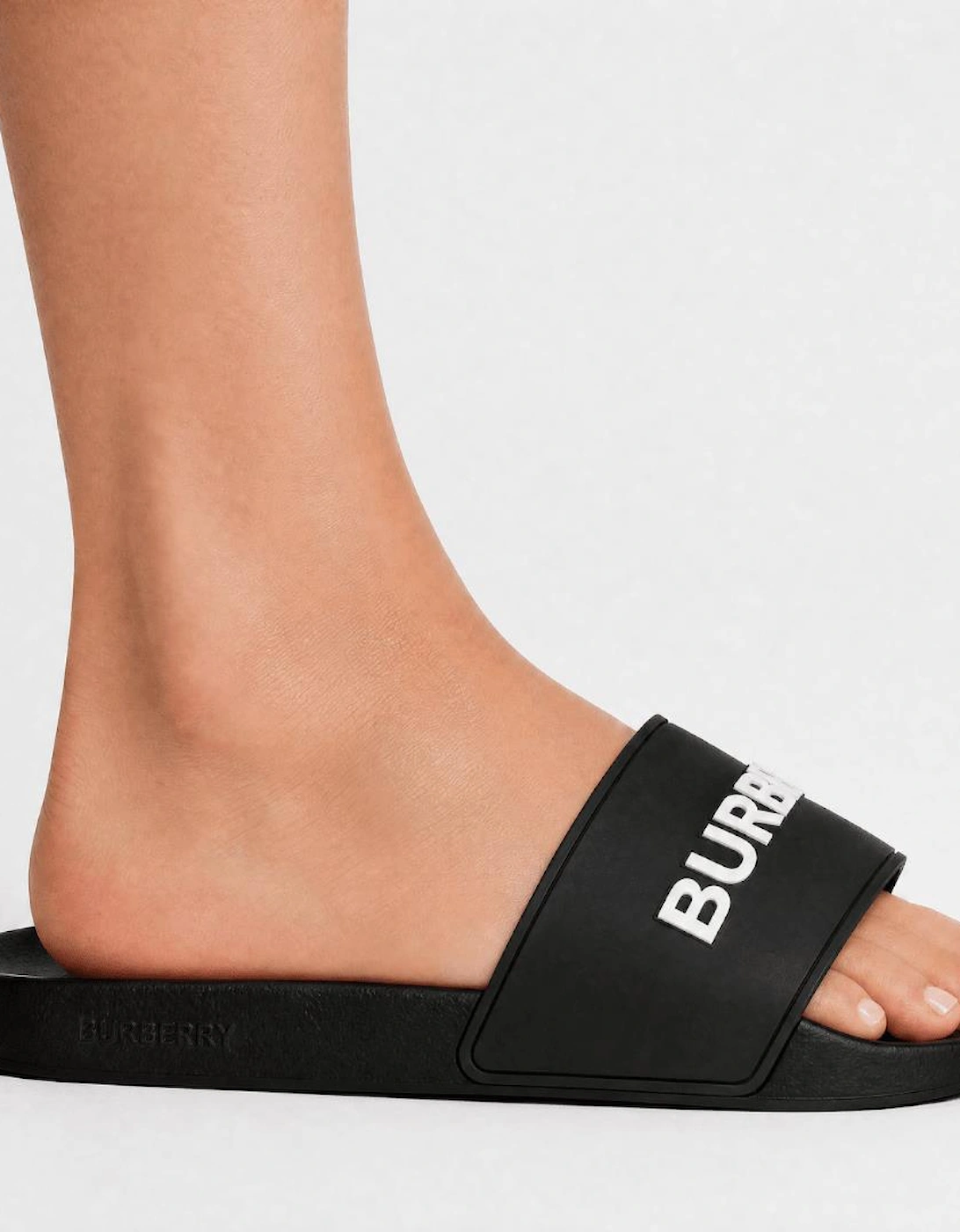 Burberry Logo Tech Furley Sliders Black