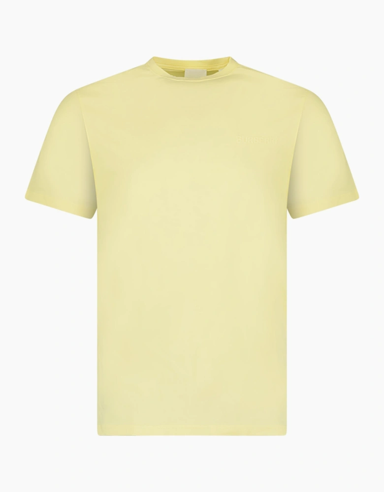 Burberry 'Jenson' Crew Neck Logo T-Shirt Yellow