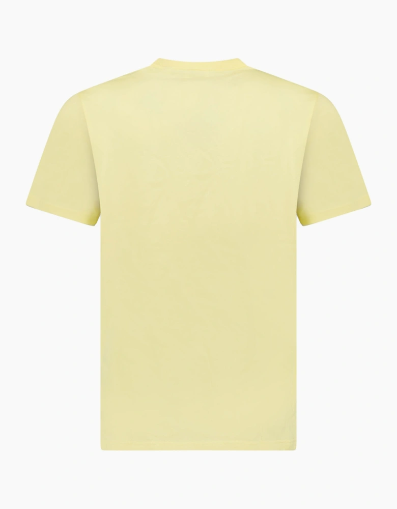 Burberry 'Jenson' Crew Neck Logo T-Shirt Yellow