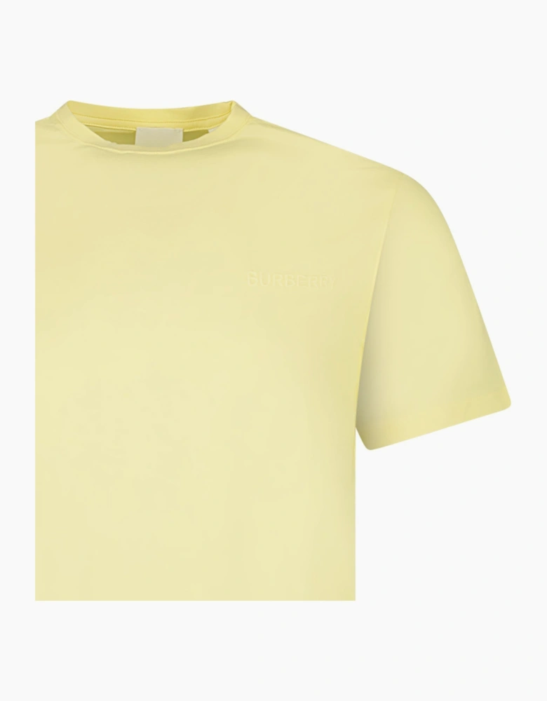 Burberry 'Jenson' Crew Neck Logo T-Shirt Yellow