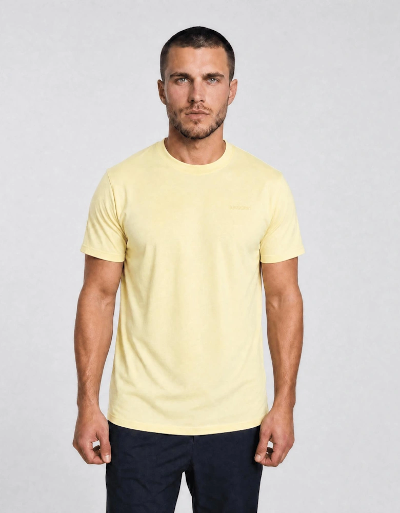 Burberry 'Jenson' Crew Neck Logo T-Shirt Yellow
