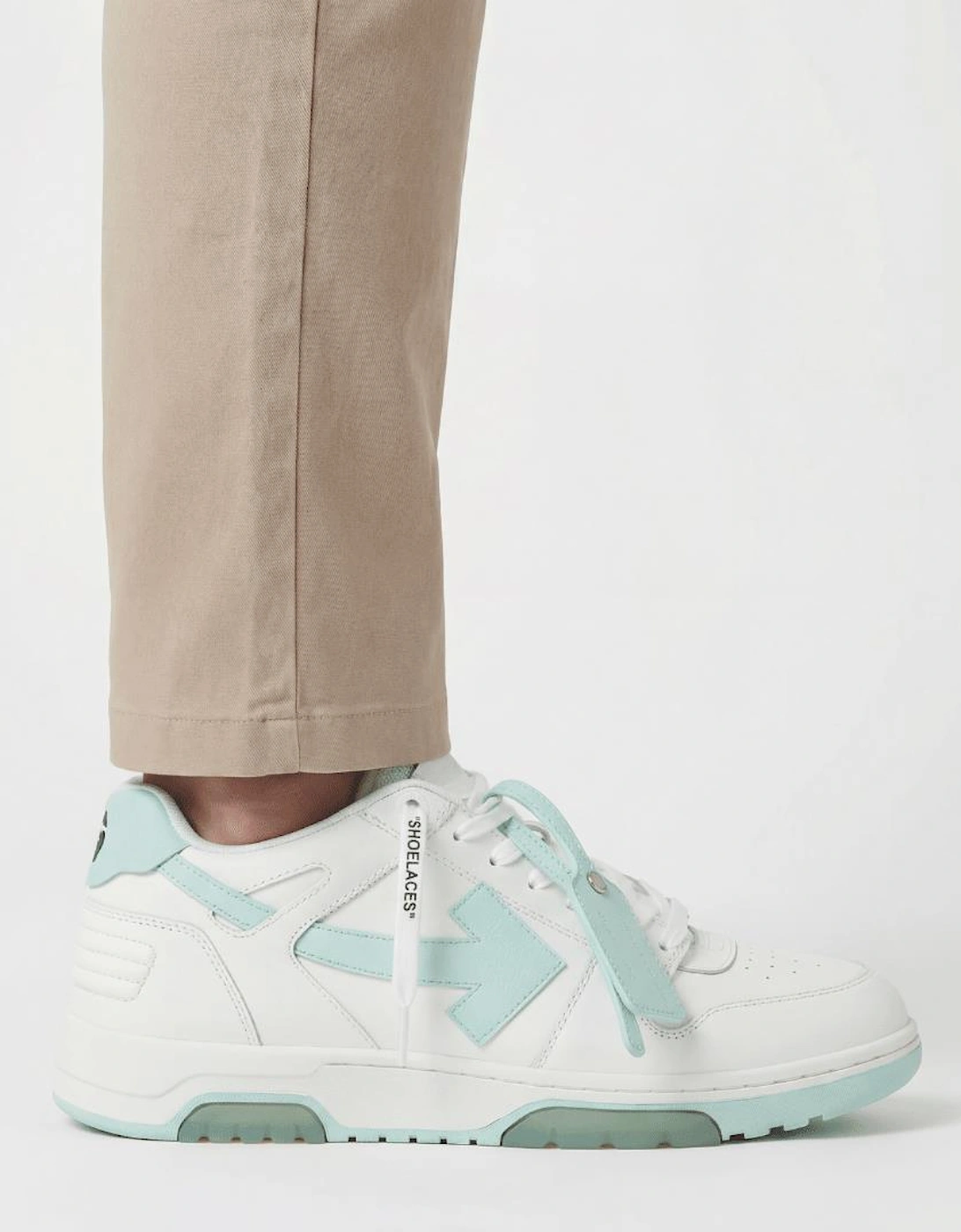 Off-White Out Of Office Low Top Trainers White & Mint