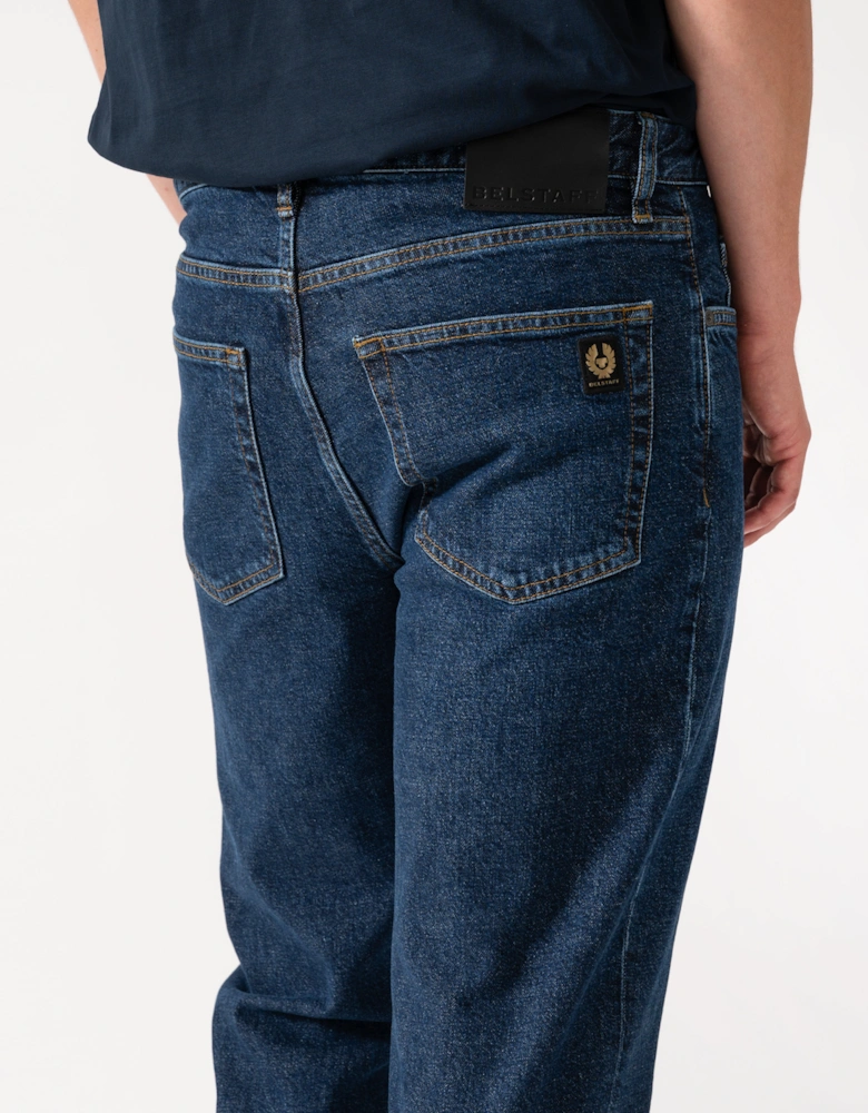Belstaff B69 Mens Regular Fit Mid-Rise Jeans - Washed Indigo