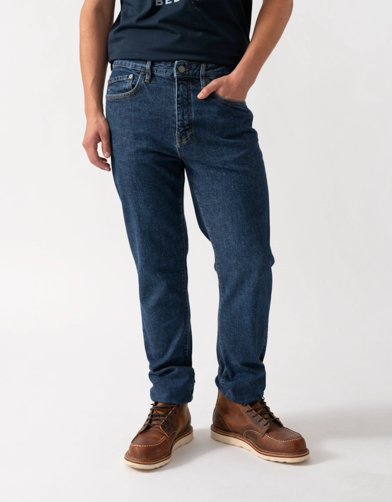 Belstaff B69 Mens Regular Fit Mid-Rise Jeans - Washed Indigo