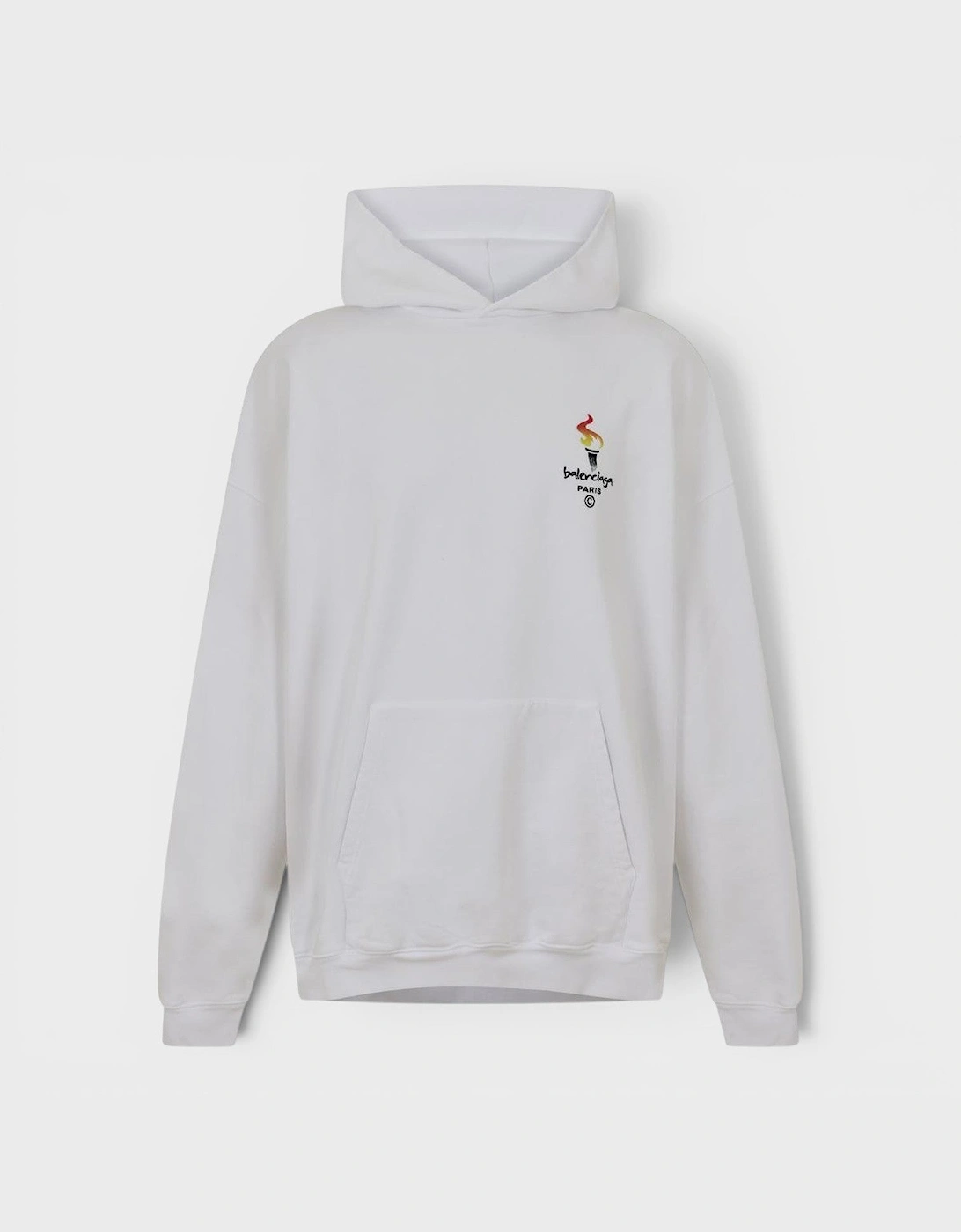 Paris Olympics Oversized Hoodie White