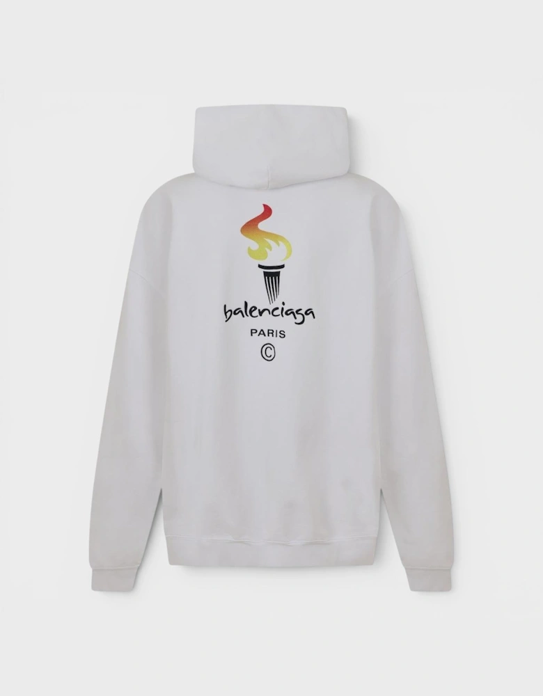 Paris Olympics Oversized Hoodie White