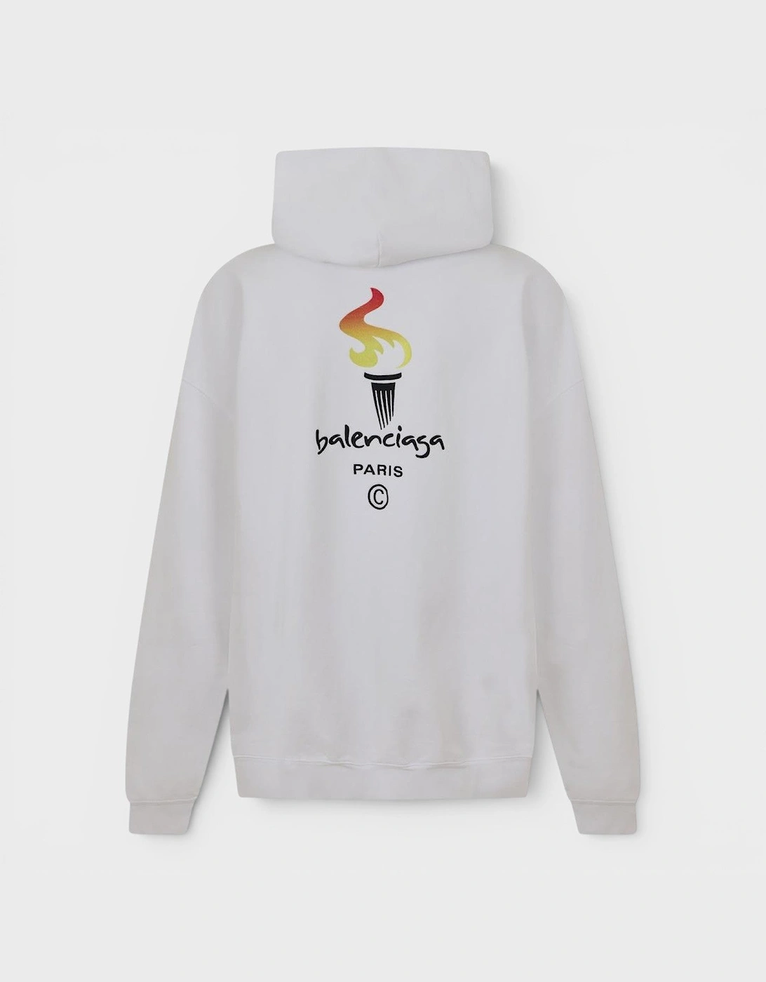 Paris Olympics Oversized Hoodie White
