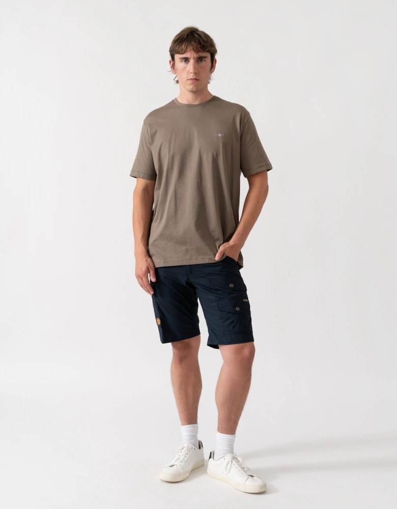 GANT Mens Regular Fit Short Sleeve Shield Logo T-Shirt - 260 Faded Taupe