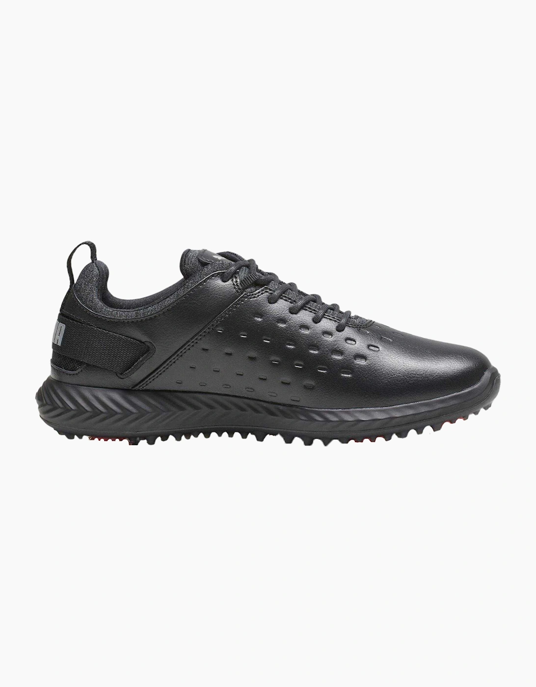 Puma Women's Black / Blaze Pro Ignite Textured Leather Spikeless Golf Shoes - Size: 4.5