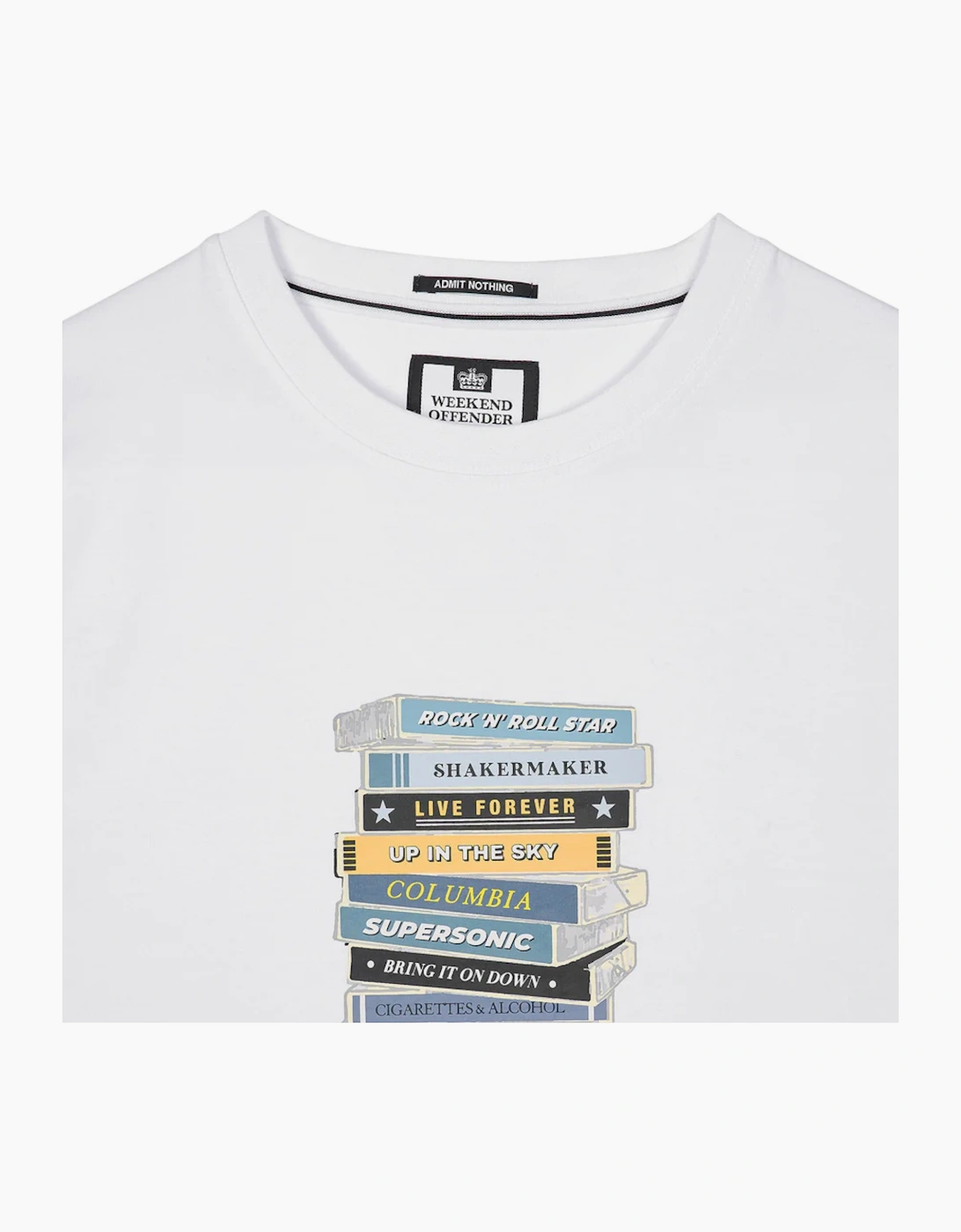 Weekend Offender Mens T Shirts Cassetes Graphic Top