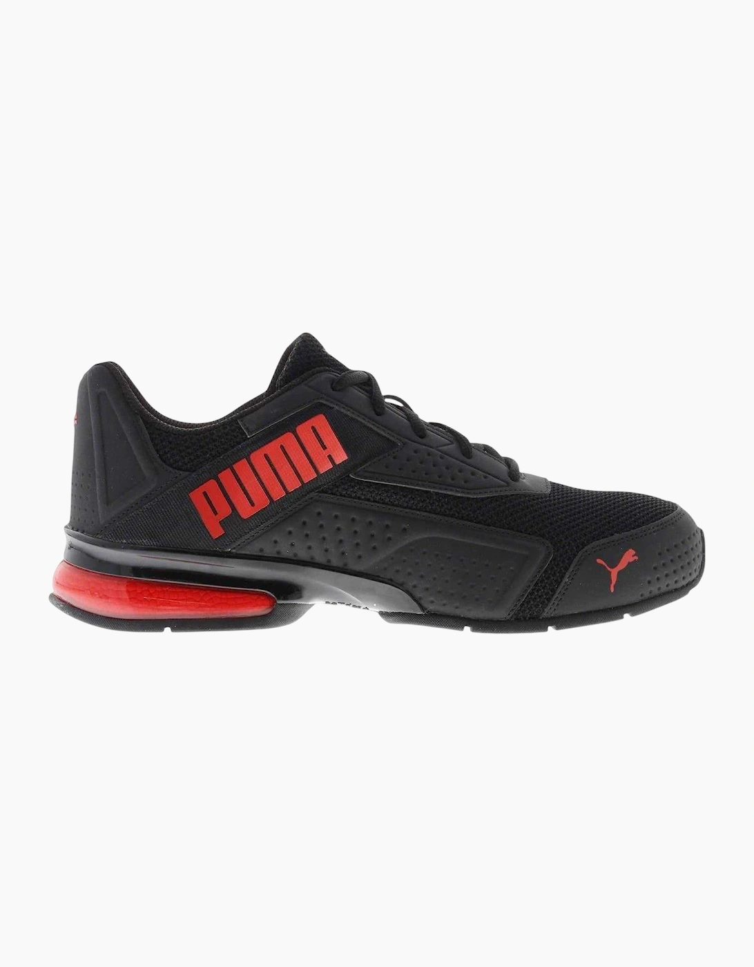 Puma Men's Black Leader Bold Leather Trainers - Size: 7.5