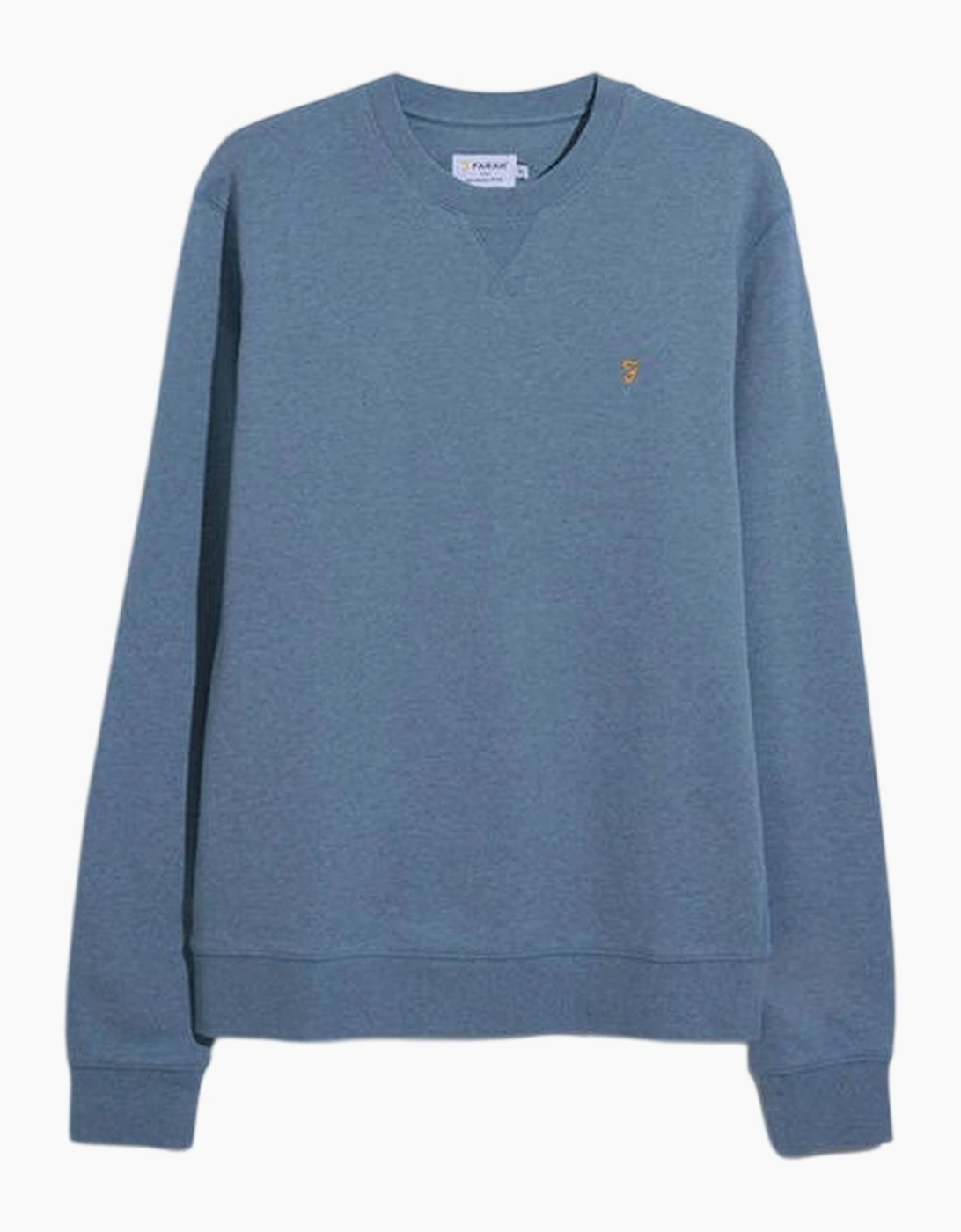 Farah Men's Blue Organic Cotton Crew Neck Sweatshirt - Size: 38