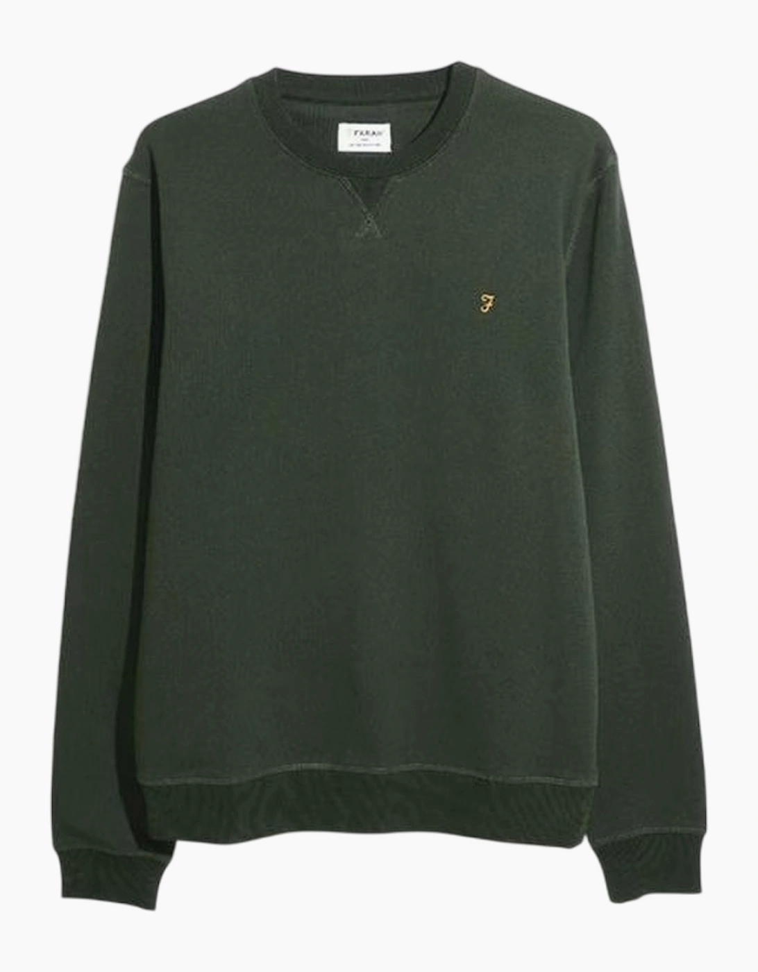 Farah Men's Green Organic Cotton Crew Neck Sweatshirt - Size: 36