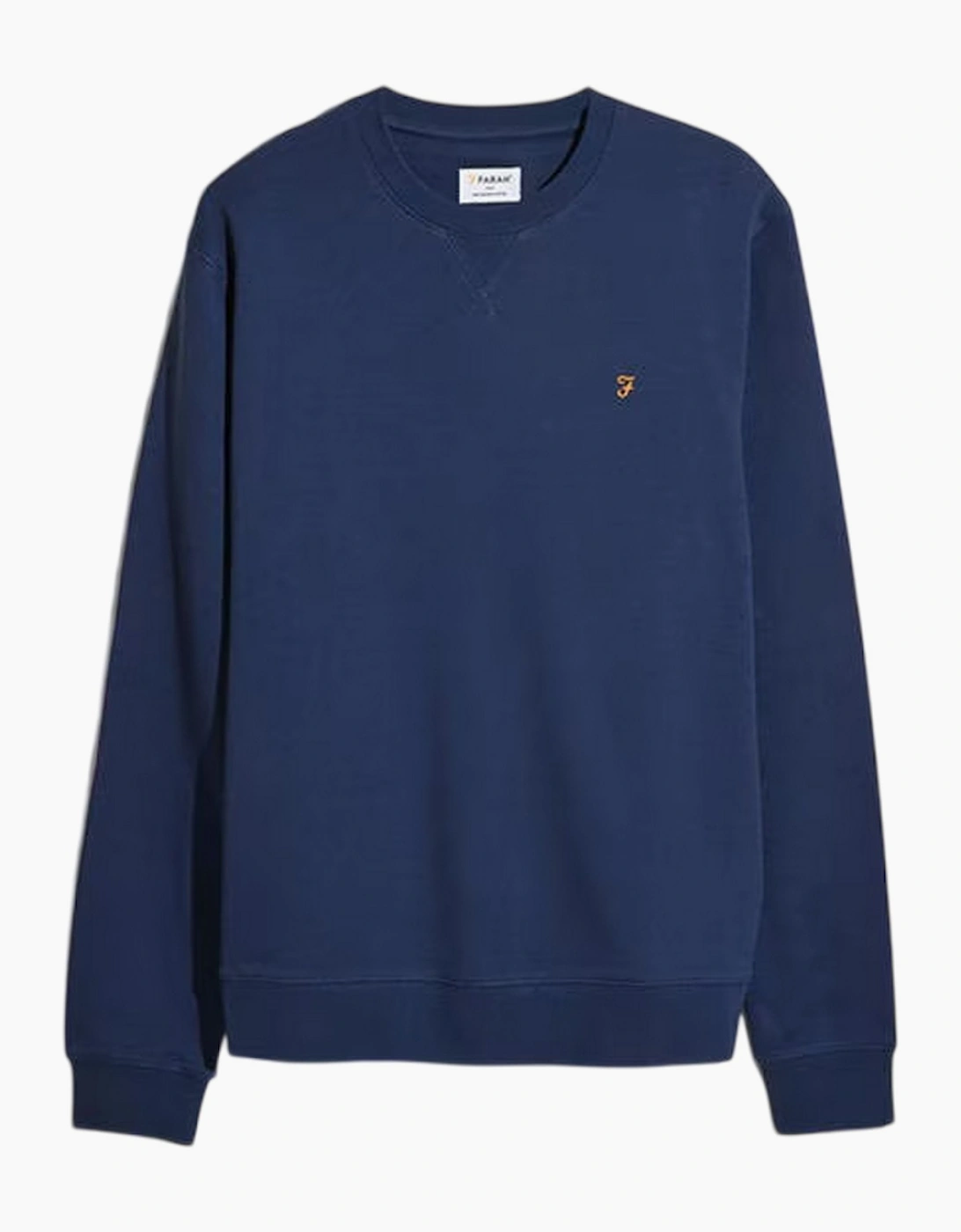 Farah Men's Blue Organic Cotton Crew Neck Sweatshirt - Size: 42