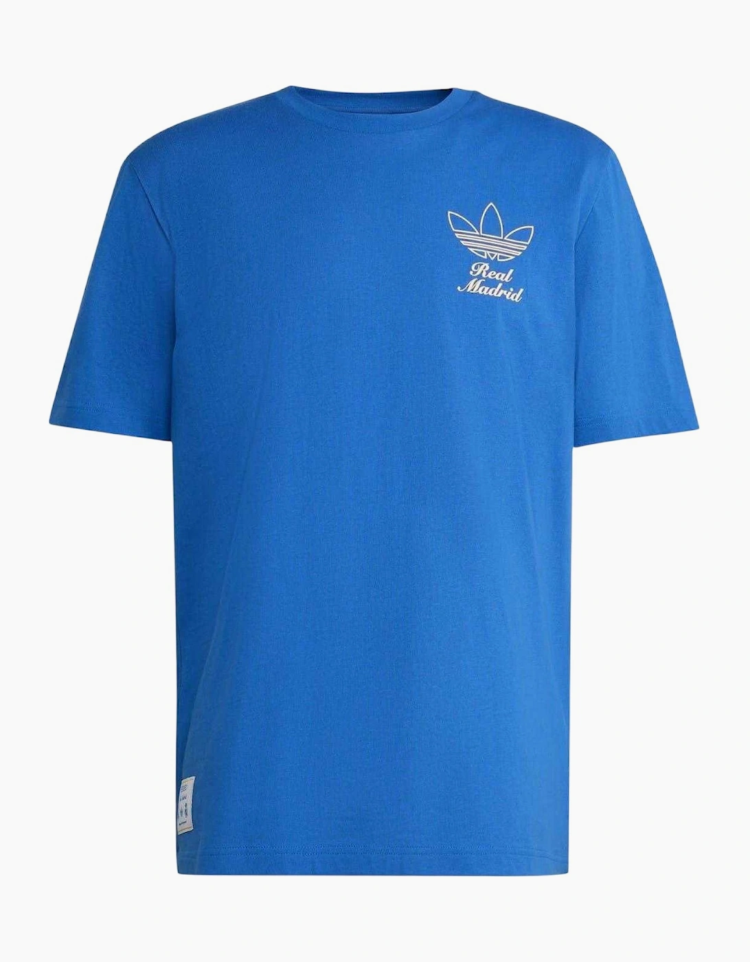 Adidas Men's Blue Icons Real Madrid Cf Cotton T-Shirt - Size: 38