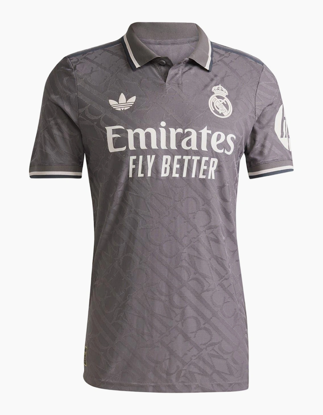 Adidas Men's Grey Real Madrid Cf Polo Shirt - Size: M