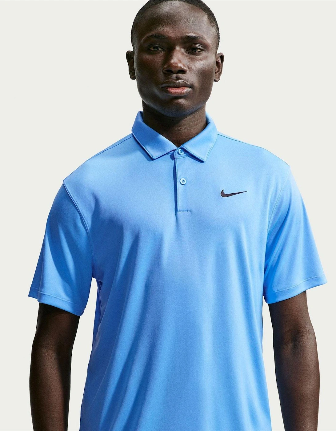 Nike Men's Blue Performance Short-Sleeved Polo Shirt - Size: 44